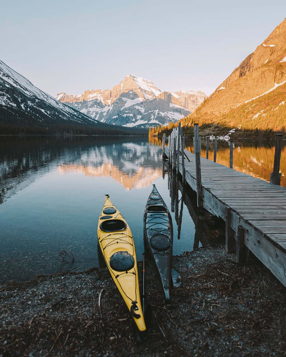 Lake with mountains