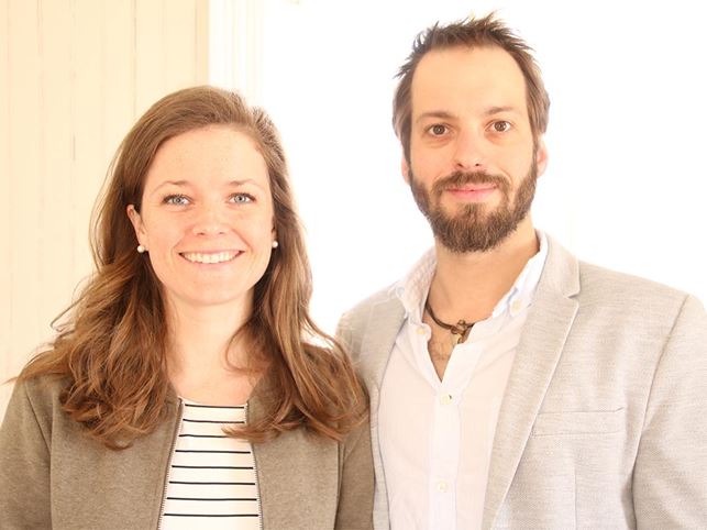 Portraits des deux fondateurs de Ma Maison Logique, Catherine Duval et Pascal Dubé