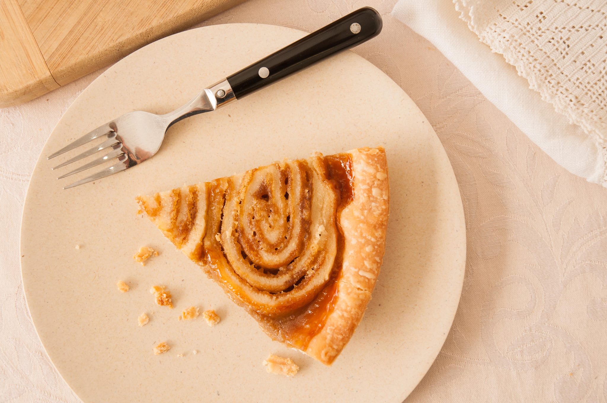 A piece of Boulangerie St Donat's pie on a plate